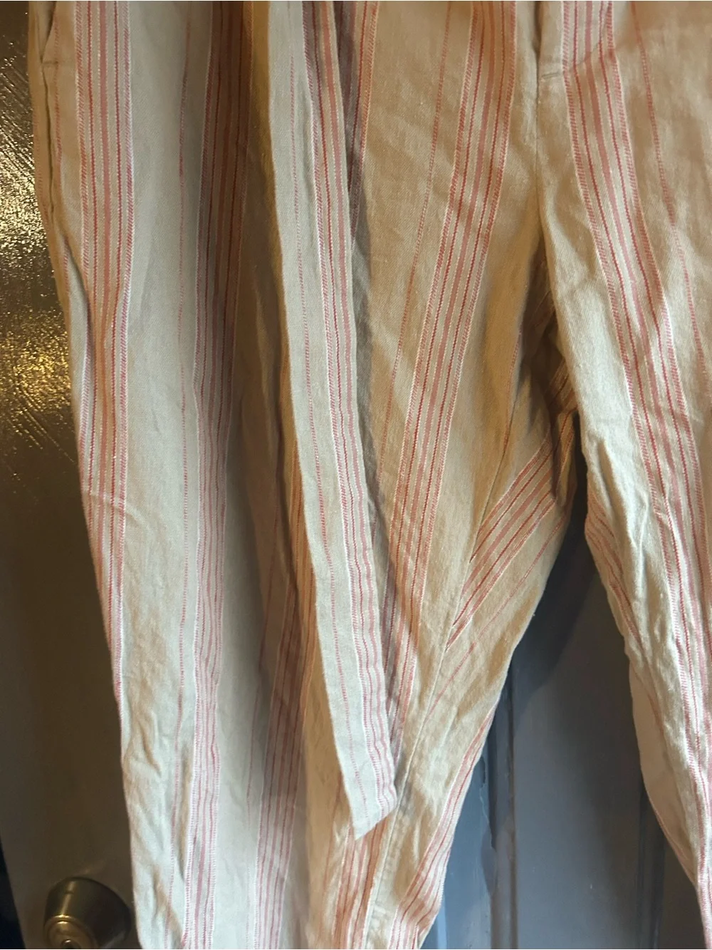 Banana Republic Avery Women's Striped Ankle Pants Multicolor, Size 12 4 Pockets